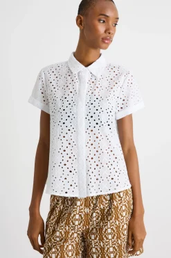 Camicia in sangallo - Bianco