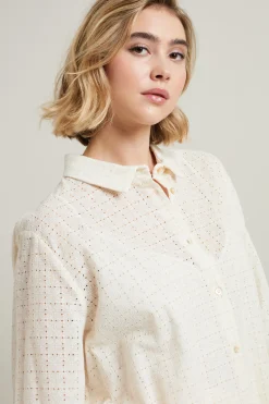 Camicia in sangallo - Bianco