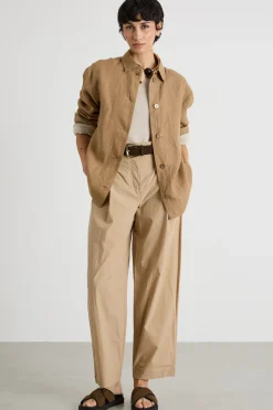 Camicia in tela - Cammello