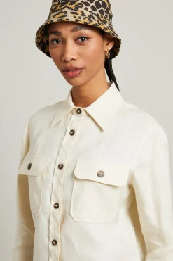 Camicia in tela di lino - Burro