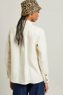 Camicia in tela di lino - Burro