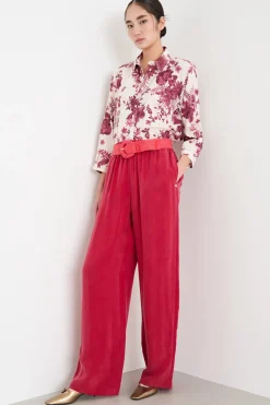 Camicia in tela stampata - Bordeaux