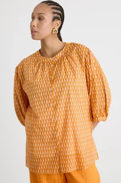 Camicia in voile con top - Arancione