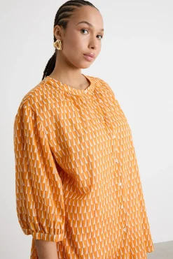 Camicia in voile con top - Arancione