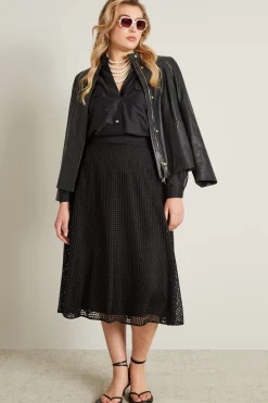 Camicia in voile di seta - Nero