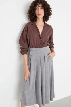 Camicia in voile - Marrone