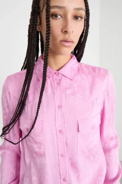 Camicia jacquard - Rosa