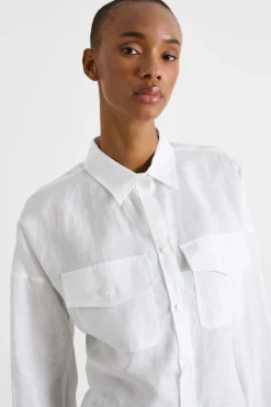 Camicia leggera con tasche - Bianco