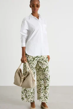Camicia oversize con stampa - Bianco