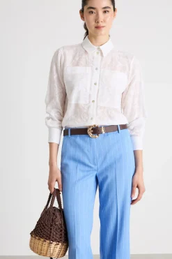 Camicia ricamata - Bianco