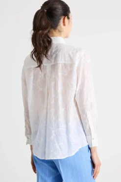 Camicia ricamata - Bianco