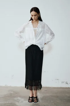 Camicia ricamata - Bianco