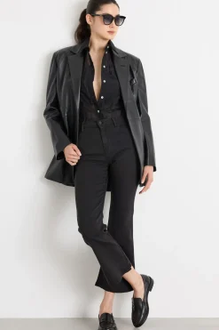Camicia ricamata - Nero