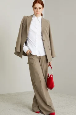 Camicia sfiancata in tela - Bianco