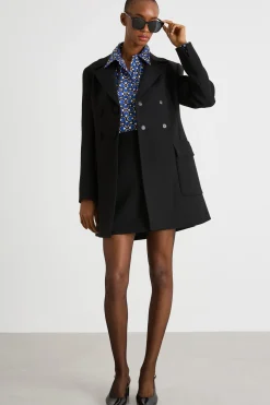 Camicia stampata asimmetrica - Blu
