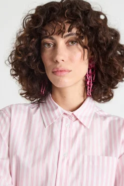 Camicia stampata - Rosa Bianco