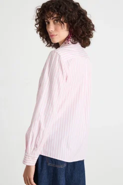 Camicia stampata - Rosa Bianco