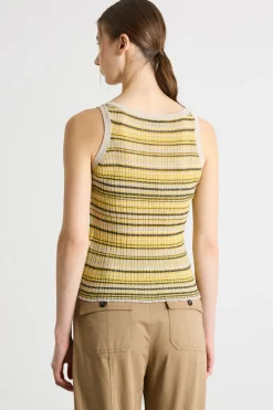 Canotta aderente - Giallo Marrone Beige
