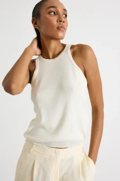 Canotta con scollo all'americana - Bianco