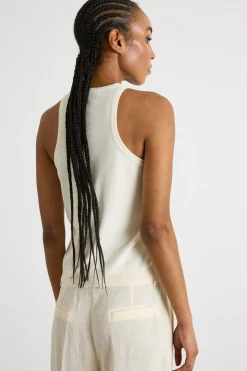 Canotta con scollo all'americana - Bianco
