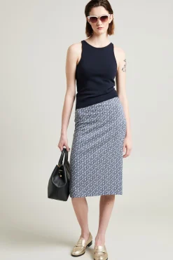 Canotta con scollo all'americana - Blu Notte