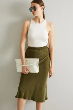Canotta con scollo all'americana - Latte