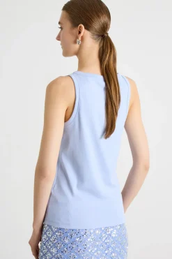 Canotta in jersey stretch - Azzurro