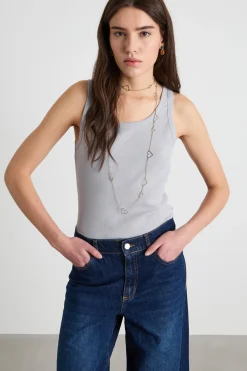 Canotta in jersey stretch - Grigio