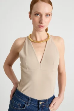 Canotta in maglia - Beige