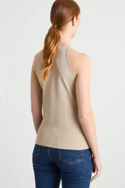 Canotta in maglia - Beige