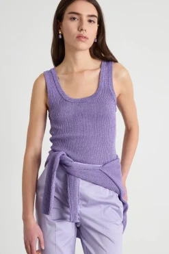 Canotta in maglia - Viola