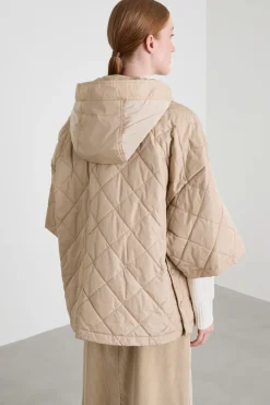 Cappa in taffetà antigoccia - Beige