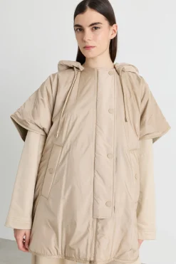 Cappa reversibile in tela antigoccia - Beige