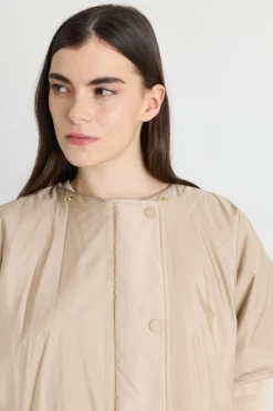 Cappa reversibile in tela antigoccia - Beige