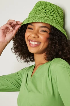 Cappello a cloche in carta tessile - Verde