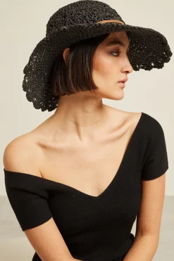 Cappello con cordino - Nero