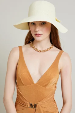Cappello in carta tessile - Burro