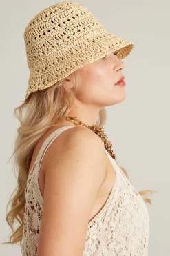 Cappello in rafia - Beige