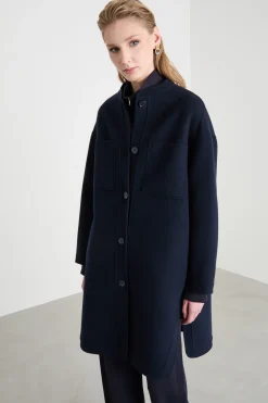 Cappotto a uovo - Blu