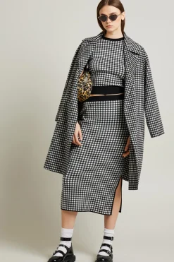 Cappotto a vestaglia - Bianco Nero