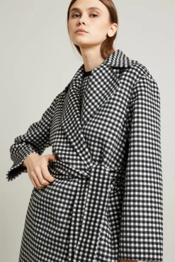 Cappotto a vestaglia - Bianco Nero
