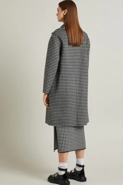 Cappotto a vestaglia - Bianco Nero