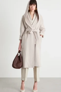 Cappotto a vestaglia con cappuccio - Avorio
