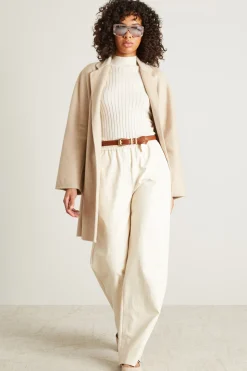 Cappotto a vestaglia in cashmere - Beige