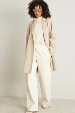 Cappotto a vestaglia in cashmere - Beige