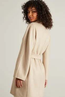 Cappotto a vestaglia in cashmere - Beige