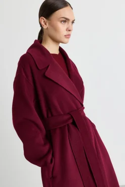 Cappotto con cintura - Bordeaux