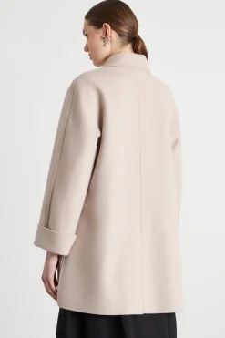 Cappotto con colletto a camicia - Beige