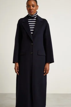 Cappotto con rever piccolo - Blu Notte