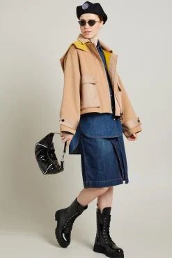 Cappotto con tasche a soffietto - Cammello Senape